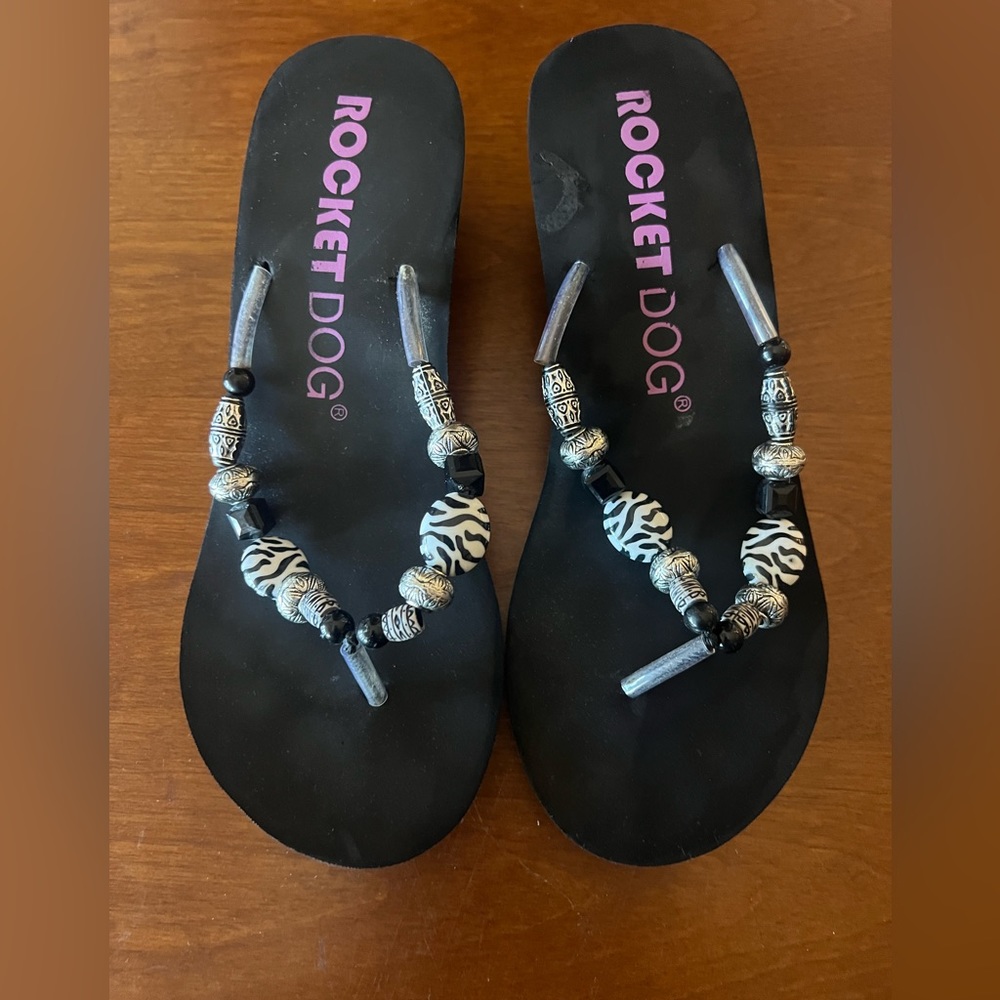 Rocket Dog Beaded Wedge Sandal